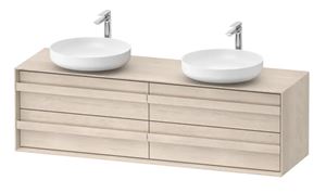 DURAVIT OCAVO skříňka pod 2 umyvadla 160x48x49,3 cm, 4 zásuvky, světlý dub
