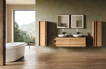 DURAVIT OCAVO nízká skříňka 40x36x132 cm, 2 dvířka, panty vlevo, přírodní dub OC1148LH5H50000 Obrázek - fotka
