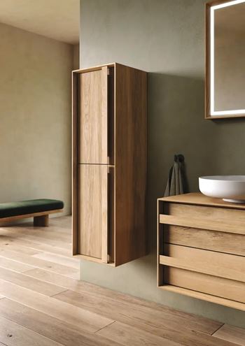 DURAVIT OCAVO nízká skříňka 40x36x132 cm, 2 dvířka, panty vlevo, přírodní dub OC1148LH5H50000 Obrázek - fotka