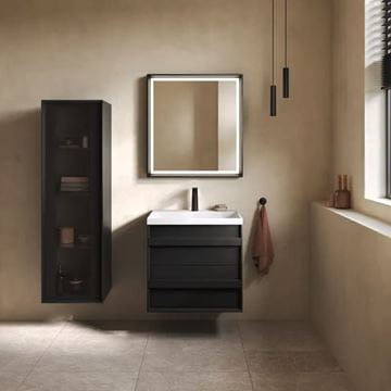 DURAVIT OCAVO nízká skříňka 40x36x132 cm, 1 dvířka, panty vlevo, černý dub OC1149LH6H60000 Obrázek - fotka