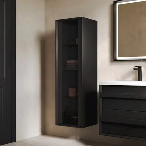 DURAVIT OCAVO nízká skříňka 40x36x132 cm, 1 dvířka, panty vlevo, černý dub OC1149LH6H60000 Obrázek - fotka