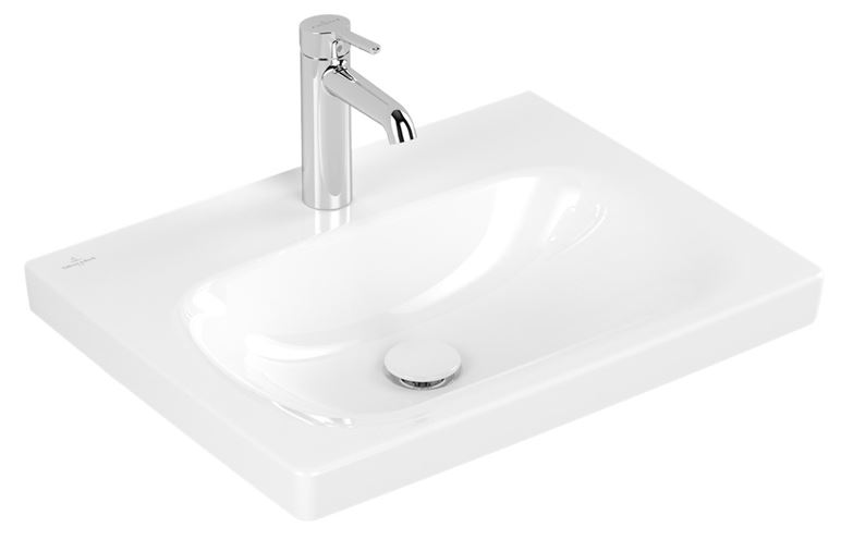 VILLEROY & BOCH SKYLA umyvadlo 60 cm, s otvorem pro baterii, bez přepadu, CeramicPlus, alpská bílá 5A5161R1 Obrázek - fotka