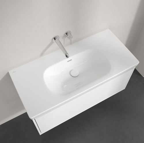 VILLEROY & BOCH SKYLA umyvadlo 100 cm, s přepadem, CeramicPlus, alpská bílá 5A51A6R1 Obrázek - fotka