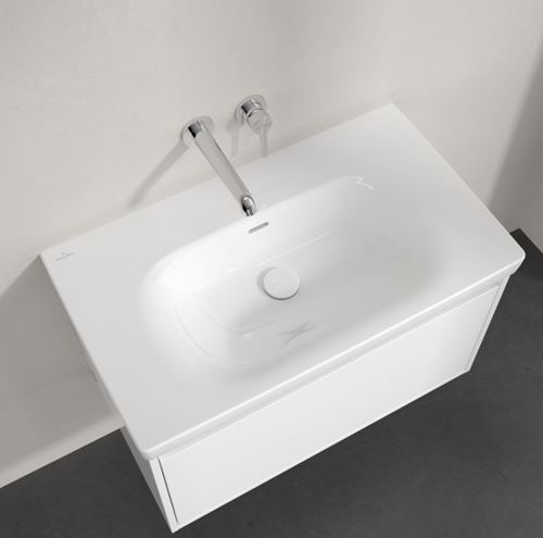 VILLEROY & BOCH SKYLA umyvadlo 80 cm, s přepadem, CeramicPlus, alpská bílá 5A5182R1 Obrázek - fotka