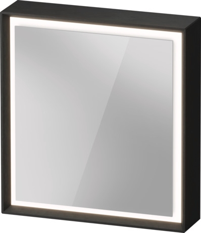 DURAVIT OCAVO zrcadlová skříňka 67x72x16 cm, osvětlení s regulací stmívání a el. zásuvkou, panty vlevo, dřevo, černý dub OC7120LH6H61000 Obrázek - Hlavní obrázek