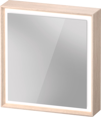 DURAVIT OCAVO zrcadlová skříňka 67x72x16 cm, osvětlení s regulací stmívání a el. zásuvkou, panty vlevo, dřevo, světlý dub OC7120LH7H71000 Obrázek - Hlavní obrázek