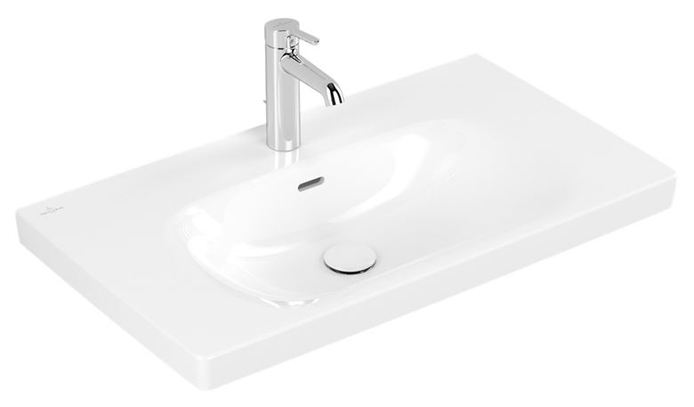 VILLEROY & BOCH SKYLA umyvadlo 80 cm, s otvorem pro baterii a přepadem, alpská bílá 5A518001 Obrázek - fotka