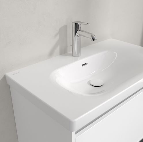 VILLEROY & BOCH SKYLA umyvadlo 80 cm, s otvorem pro baterii a přepadem, CeramicPlus, alpská bílá 5A5180R1 Obrázek - fotka