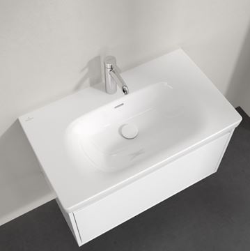 VILLEROY & BOCH SKYLA umyvadlo 80 cm, s otvorem pro baterii a přepadem, CeramicPlus, alpská bílá 5A5180R1 Obrázek - fotka