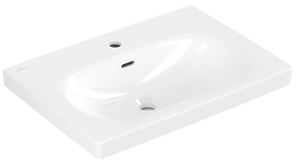 VILLEROY & BOCH SKYLA umyvadlo 65 cm, s otvorem pro baterii a přepadem, alpská bílá