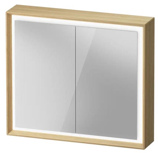 DURAVIT OCAVO zrcadlová skříňka 82x72x16 cm, osvětlení s regulací stmívání a el. zásuvkou, dřevo, přírodní dub OC71210H5H51000 Obrázek - Hlavní obrázek