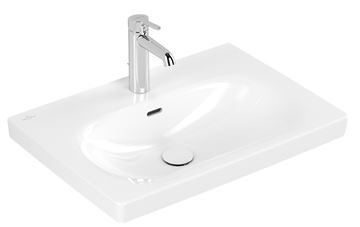 VILLEROY & BOCH SKYLA umyvadlo 60 cm, s otvorem pro baterii a přepadem, alpská bílá 5A516001 Obrázek - fotka