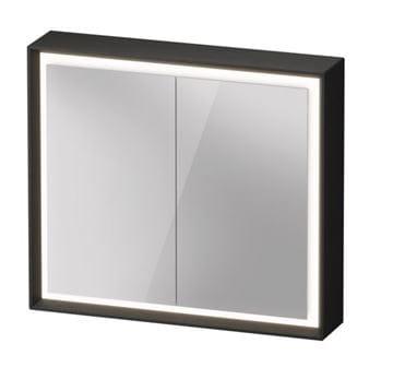 DURAVIT OCAVO zrcadlová skříňka 82x72x16 cm, osvětlení s regulací stmívání a el. zásuvkou, dřevo, černý dub