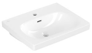 VILLEROY & BOCH SKYLA umyvadlo 55 cm, s otvorem pro baterii a přepadem, CeramicPlus, alpská bílá
