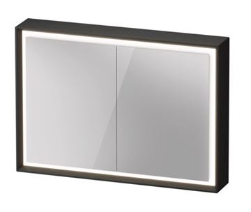 DURAVIT OCAVO zrcadlová skříňka 102x72x16 cm, osvětlení s regulací stmívání a el. zásuvkou, dřevo, černý dub