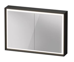 DURAVIT OCAVO zrcadlová skříňka 102x72x16 cm, osvětlení s regulací stmívání a el. zásuvkou, dřevo, černý dub