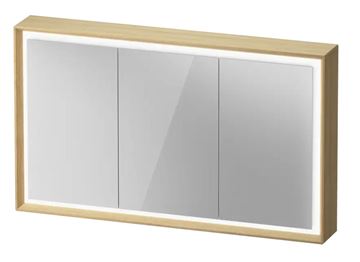 DURAVIT OCAVO zrcadlová skříňka 122x72x16 cm, osvětlení s regulací stmívání a el. zásuvkou, dřevo, přírodní dub