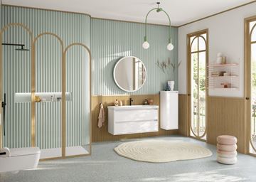 VILLEROY & BOCH SKYLA nízká skříňka 35x34,8x100 cm, 1 dvířka, panty vpravo, brilliant white C80201VE Obrázek - fotka