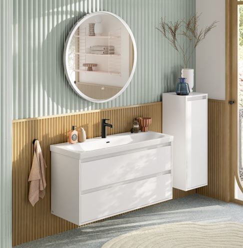 VILLEROY & BOCH SKYLA nízká skříňka 35x34,8x100 cm, 1 dvířka, panty vpravo, brilliant white C80201VE Obrázek - fotka