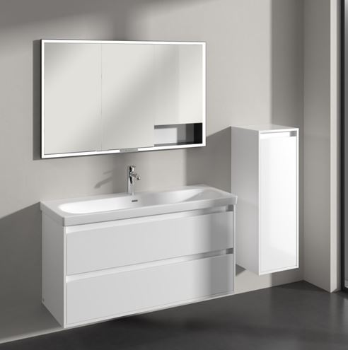 VILLEROY & BOCH SKYLA nízká skříňka 35x34,8x100 cm, 1 dvířka, panty vpravo, brilliant white C80201VE Obrázek - fotka