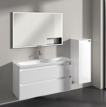 VILLEROY & BOCH SKYLA nízká skříňka 35x34,8x100 cm, 1 dvířka, panty vpravo, brilliant white C80201VE Obrázek - fotka