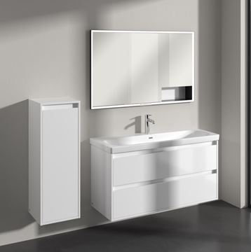 VILLEROY & BOCH SKYLA nízká skříňka 35x34,8x100 cm, 1 dvířka, panty vlevo, brilliant white C80200VE Obrázek - fotka