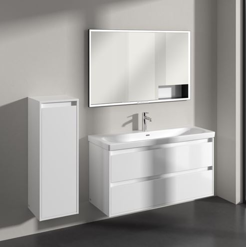 VILLEROY & BOCH SKYLA nízká skříňka 35x34,8x100 cm, 1 dvířka, panty vlevo, brilliant white C80200VE Obrázek - fotka