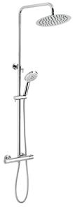 NOVASERVIS TITANIA PURE sprchový set s termostatickou baterií, horní sprcha, ruční sprcha se 3 proudy, teleskopická tyč, hadice, chrom