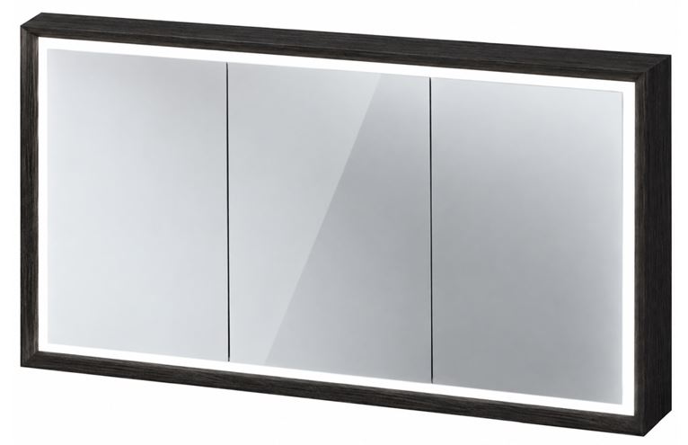 DURAVIT OCAVO zrcadlová skříňka 122x72x16 cm, osvětlení s regulací stmívání a el. zásuvkou, dřevo, černý dub OC71230H6H61000 Obrázek - Hlavní obrázek