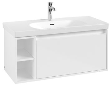 VILLEROY & BOCH SKYLA skříňka pod umyvadlo 97,2x43,9x43,6 cm, 1 zásuvka, 2 police, brilliant white