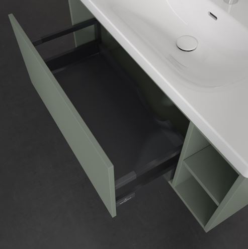 VILLEROY & BOCH SKYLA skříňka pod umyvadlo 97,2x43,9x43,6 cm, 1 zásuvka, 2 police, soft green C79100AF Obrázek - fotka