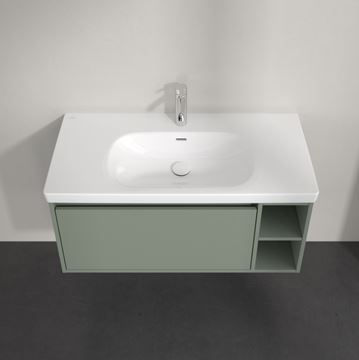 VILLEROY & BOCH SKYLA skříňka pod umyvadlo 97,2x43,9x43,6 cm, 1 zásuvka, 2 police, soft green C79100AF Obrázek - fotka