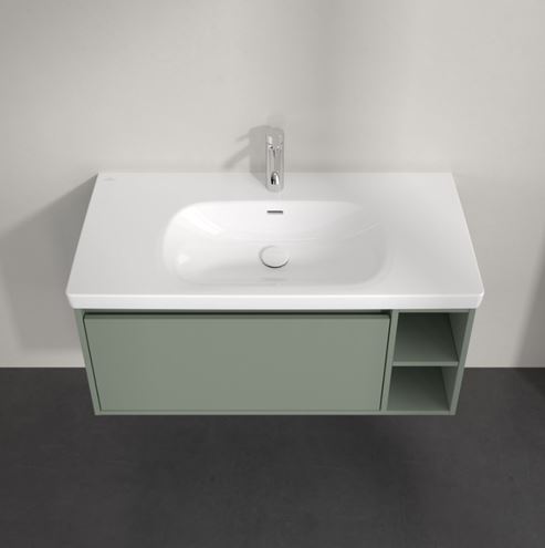 VILLEROY & BOCH SKYLA skříňka pod umyvadlo 97,2x43,9x43,6 cm, 1 zásuvka, 2 police, soft green C79100AF Obrázek - fotka