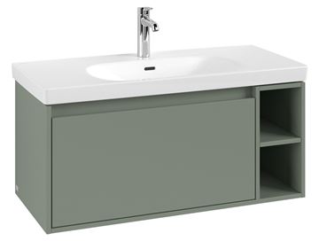 VILLEROY & BOCH SKYLA skříňka pod umyvadlo 97,2x43,9x43,6 cm, 1 zásuvka, 2 police, soft green