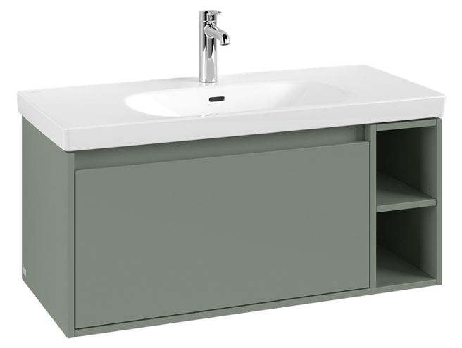 VILLEROY & BOCH SKYLA skříňka pod umyvadlo 97,2x43,9x43,6 cm, 1 zásuvka, 2 police, soft green C79100AF Obrázek - Hlavní obrázek