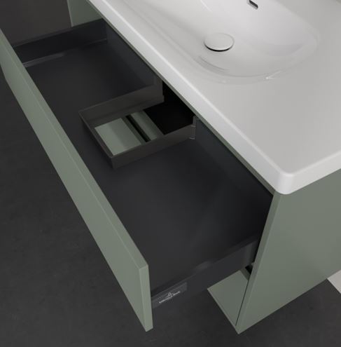 VILLEROY & BOCH SKYLA skříňka pod umyvadlo 97,2x43,9x59,6 cm, 2 zásuvky, soft green C79900AF Obrázek - fotka