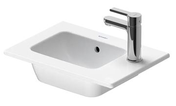 DURAVIT ME BY STARCK umývátko 43 cm, s otvorem pro baterii a přepadem, DuraShield 072343AA00 Obrázek - fotka