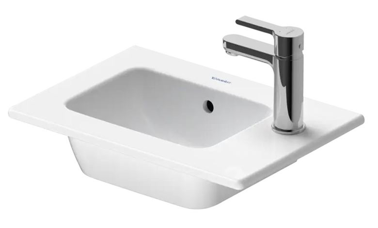 DURAVIT ME BY STARCK umývátko 43 cm, s otvorem pro baterii a přepadem, DuraShield 072343AA00 Obrázek - fotka