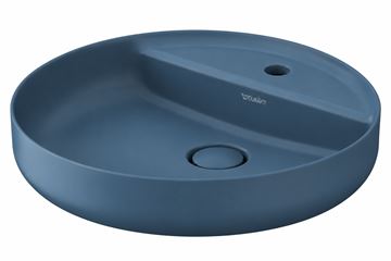 DURAVIT VITRIUM umyvadlová mísa 46 cm, s otvorem pro baterii, bez přepadu, matná salonní modrá