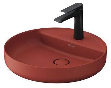 DURAVIT VITRIUM umyvadlová mísa 46 cm, s otvorem pro baterii, bez přepadu, matná skořicová 266246HC71 Obrázek - fotka
