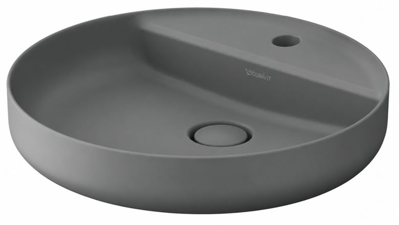 DURAVIT VITRIUM umyvadlová mísa 46 cm, s otvorem pro baterii, bez přepadu, matná světle šedá 266246HD71 Obrázek - Hlavní obrázek