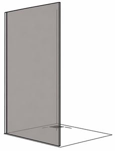 DUSCHOLUX AIR 3 stěna walk-in 120x200 cm, sklo kouřové terra 