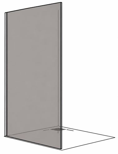 DUSCHOLUX AIR 3 stěna walk-in 120x200 cm, sklo kouřové terra  476.195400.821 Obrázek - Hlavní obrázek