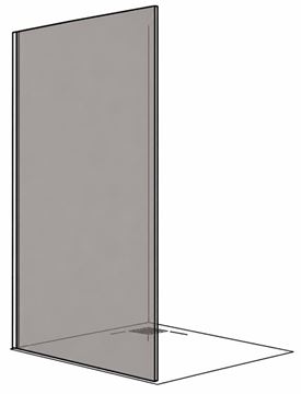 DUSCHOLUX AIR 3 stěna walk-in 120x200 cm, sklo kouřové terra 