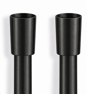 CRISTINA sprchová hadice 1000 mm, hladká, s ochranou proti překroucení, plast, imperial black 