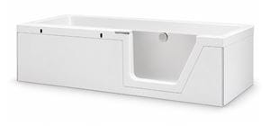 DUSCHOLUX STEP-IN PURE vana 170x75 cm, s dvířky, s rámem, akrylát