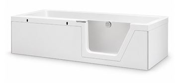 DUSCHOLUX STEP-IN PURE vana 170x75 cm, s dvířky, s rámem, akrylát