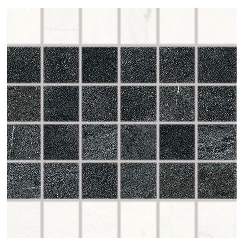 RAKO VEIN mozaika 30x30(5x5) cm, lepená na síti, mat, bíločerná WDM05233 Obrázek - Hlavní obrázek