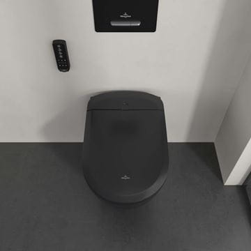 VILLEROY & BOCH SUPREO sprchovací WC s bidetovým sedátkem, SoftClosing, TwistFlush, CeramicPlus, matná černá V16EN2R7 Obrázek - fotka
