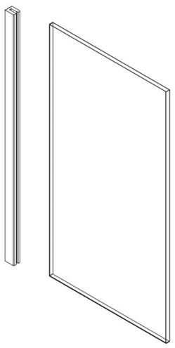 DUSCHOLUX AIR WOOD stěna walk-in 120x200 cm, pravá, dřevo Accoya natural/čiré sklo 526.20541200.751 Technický nákres